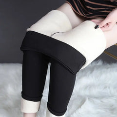 Women Thermal Leggings Winter Warm Sexy Elastic Translucent