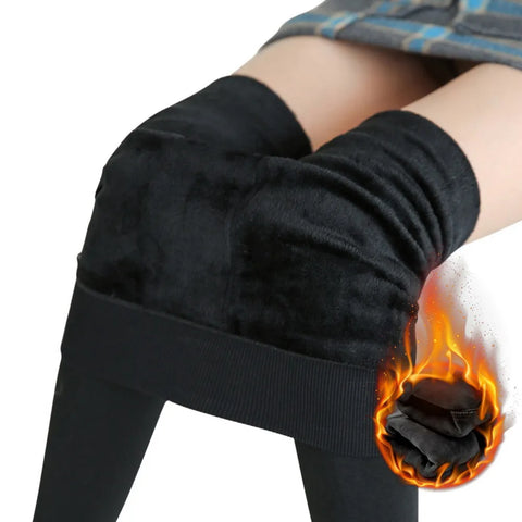 Winter Thermal Warm Leggings Women High Waist Tights