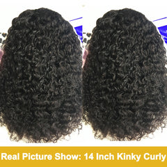 Kinky Curly Headband Wig Human Hair