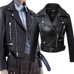 Faux Leather Jackets Zipper