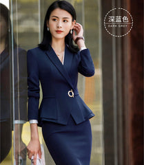 Women Office Work 2 Piece Pants Blazer