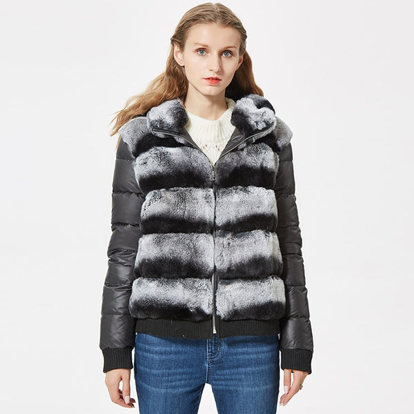 Real Rex Rabbit Fur Coat