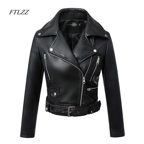 Faux Leather Jackets Zipper