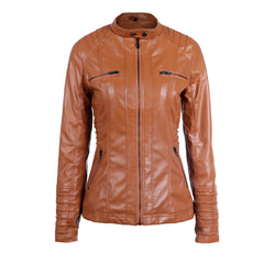 Hooded Faux Leather Jacket