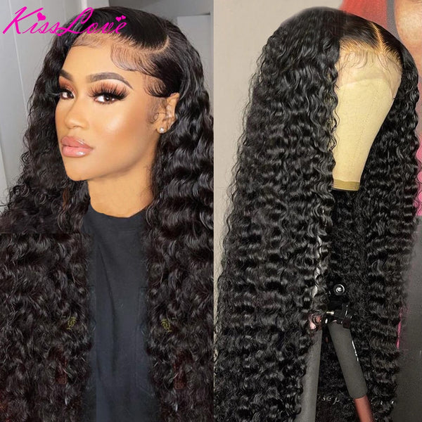 Deep Wave HD Transparent Lace Front Wig Glueless