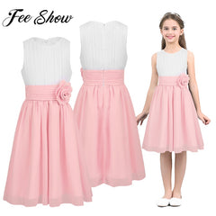 Girls Pleated Princess Dress