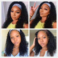 Brazilian Curly Hair Headband Wig