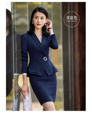 Women Office Work 2 Piece Pants Blazer