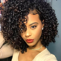 Lace Wig Afro Kinky Curly Wig Human Hair