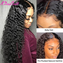 Deep Wave HD Transparent Lace Front Wig Glueless