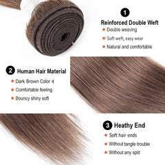Dark Brown Indian Hair Weave Bundles