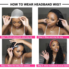 Brazilian Curly Hair Headband Wig