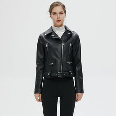 Faux Leather Jackets Zipper