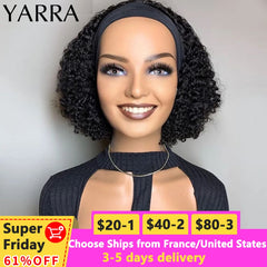 Kinky Curly Headband Wig Human Hair