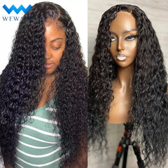 Curly  Human Hair Lace Frontal Wigs