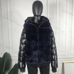 Real Rex Rabbit Fur Coat