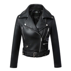 Faux Leather Jackets Zipper