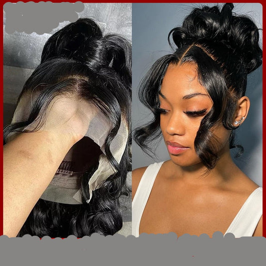 Body Wave 360 Lace Frontal Wig Ponytail Human Hair Extension