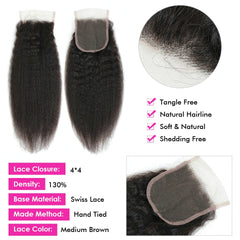 Bundles Brazilian Weave Hair Extension With Closure