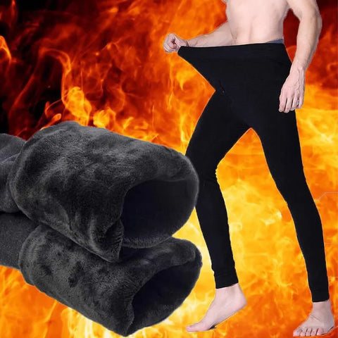Men's Winter Fleece Thermal Underwear Leggings