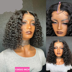 Deep Curly Lace Wig Bob Human Hair