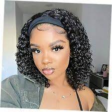 Kinky Curly Headband Wig Human Hair